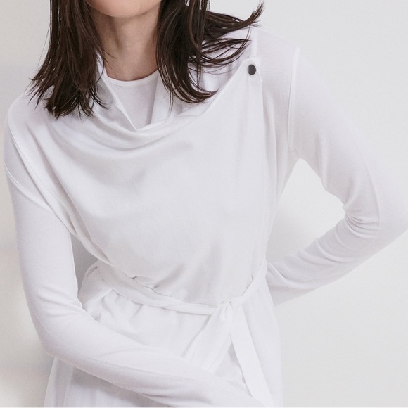 Lunya The Robe Stretch Pima Cotton & Modal Rob White Long Size XS / S Small - Picture 3 of 13